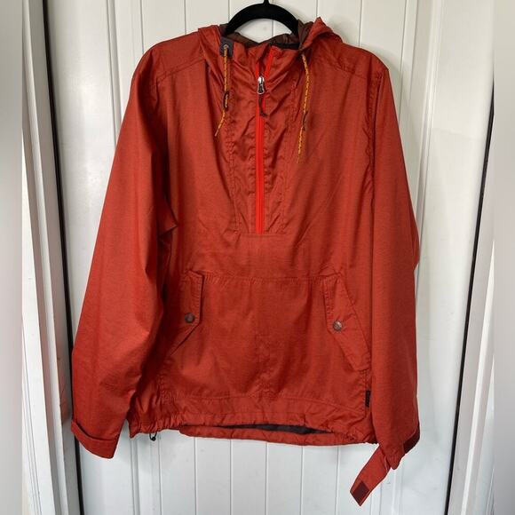 Prana hooded men's Dax jacket size large red fireball outdoors‎ hiking - Picture 1 of 6